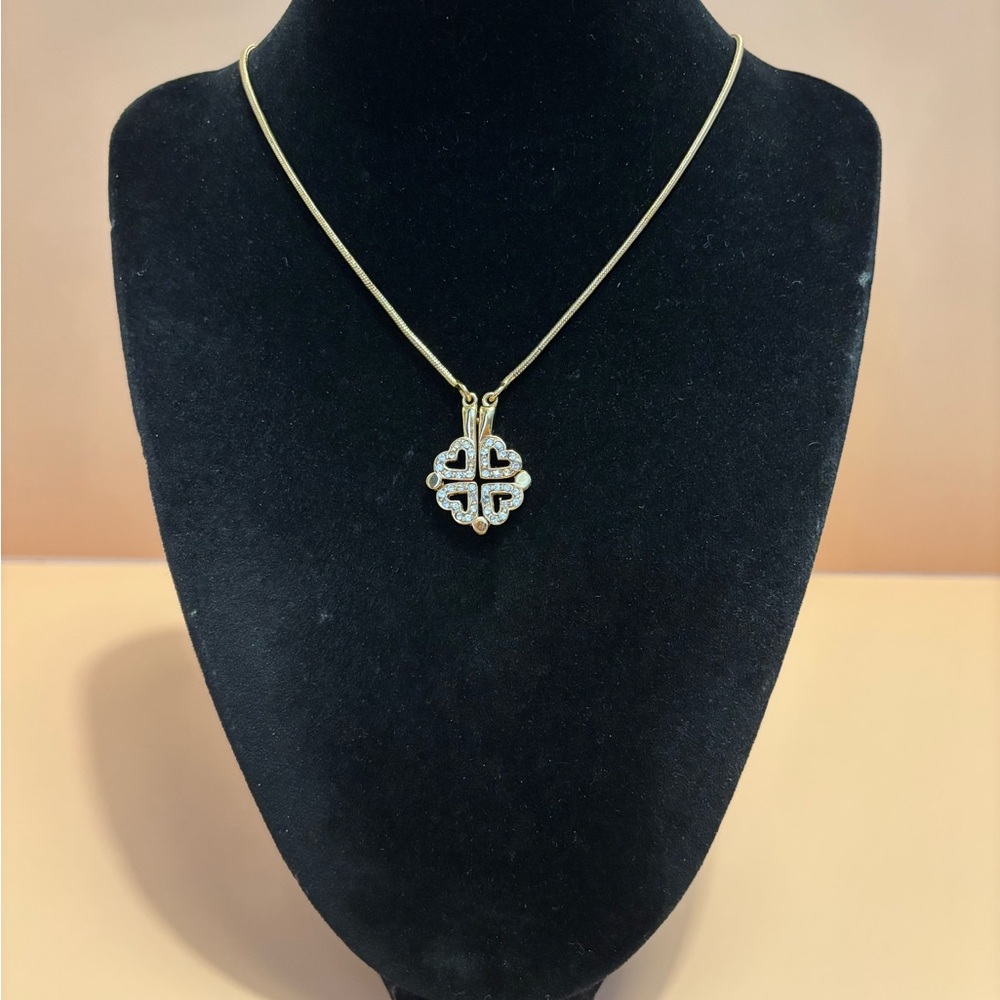 Park Lane Gold-Tone Pendant Necklace with Clear Stones